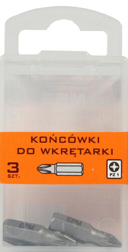 Końcówki do wkrętarki 25mm 3szt. PZ1 EPM