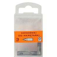 Końcówki do wkrętarki 25mm 3szt. PZ2 EPM