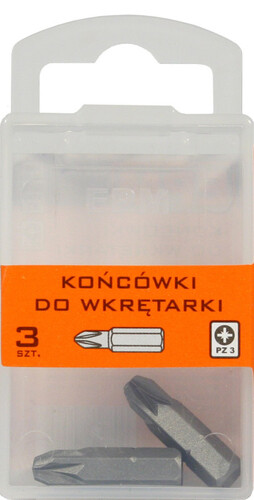 Końcówki do wkrętarki 25mm 3szt. PZ3 EPM