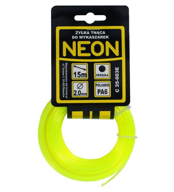Żyłka do wykaszarki okrągła NEON 2,4mm 15m