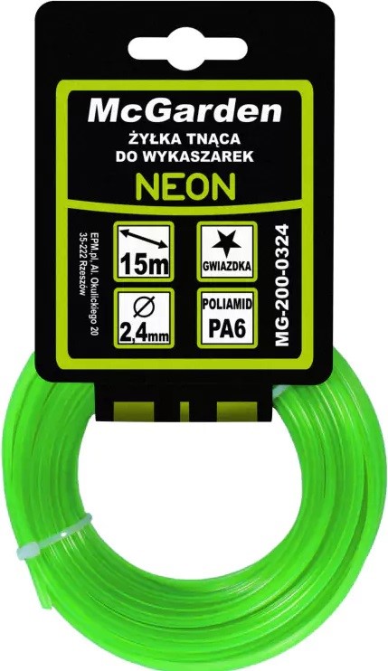 Żyłka do wykaszarki gwiazdka NEON 2,0mm 15m