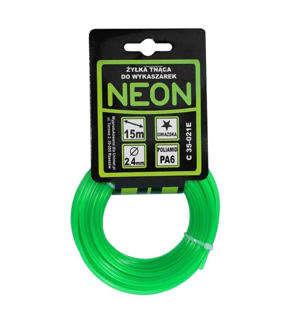 Żyłka do wykaszarki gwiazdka NEON 3,0mm 15m