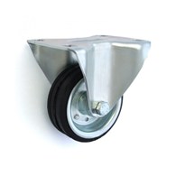 Koło 80mm d-80 stałe metalowo-gumowe 4/12 ZABI