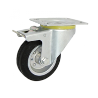 Koło 100mm d-100 z hamulcem skrętne metalowo-gumowe 15H ZABI