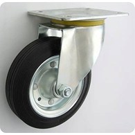 Koło 125mm d-125 skrętne metalowo-gumowe 22 ZABI