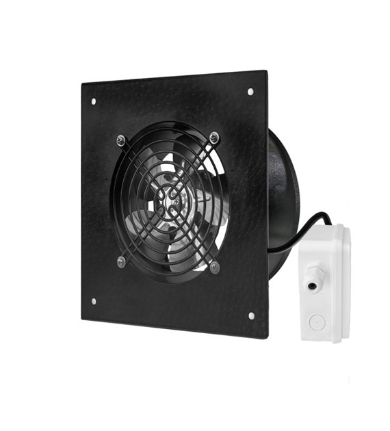 Wentylator osiowy w obudowie ze stali z powłoką polimerową fi 208 mm, 405 m3/h, 230 V  OV1 200 VENTS