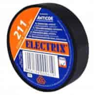 Taśma elektroizolacyjna PCW wodoodporna czarny 19mmx20m; PE-2112001-0019020; ANTICOR