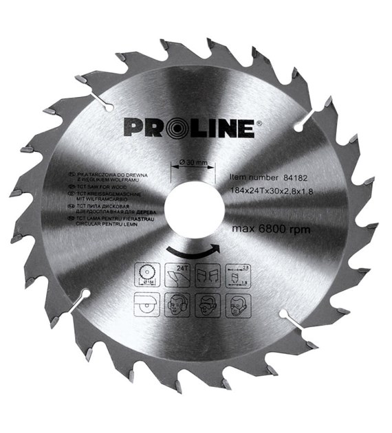 Piła tarczowa z węglikiem spiekanym do cięcia drewna 160x20/16mm 30 zębów PROLINE