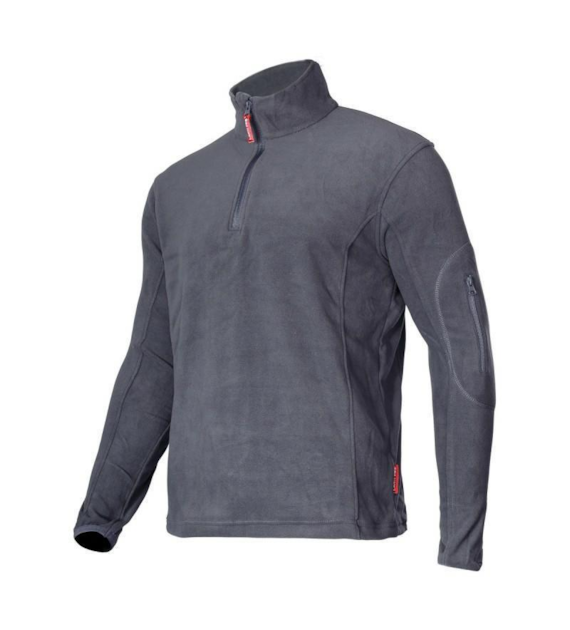 Bluza polarowa krótki suwak, szara 2XL LAHTI PRO