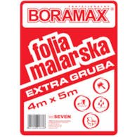 Folia malarska EXTRA gruba czerw. 4x5m 900g BORAMAX