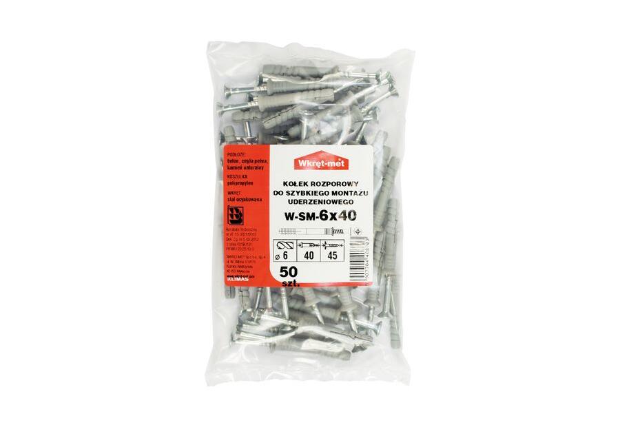 Kołki szybkiego montażu Nylon, PZ-2, PZ-3 6x40 (50 szt.) WKRĘT-MET