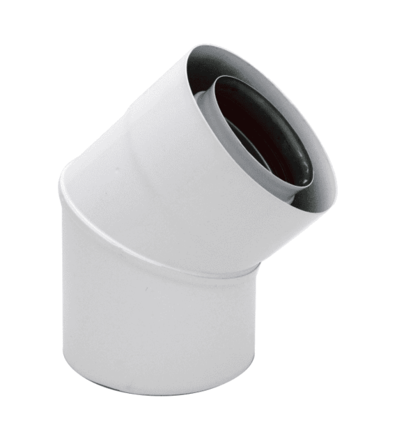 Kolano dwuścienne 60/100 90st (nv) BIAŁE SPIROFLEX