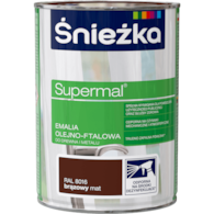 Farba do drewna i metalu SUPERMAL BRĄZOWY MAT 0,8L
