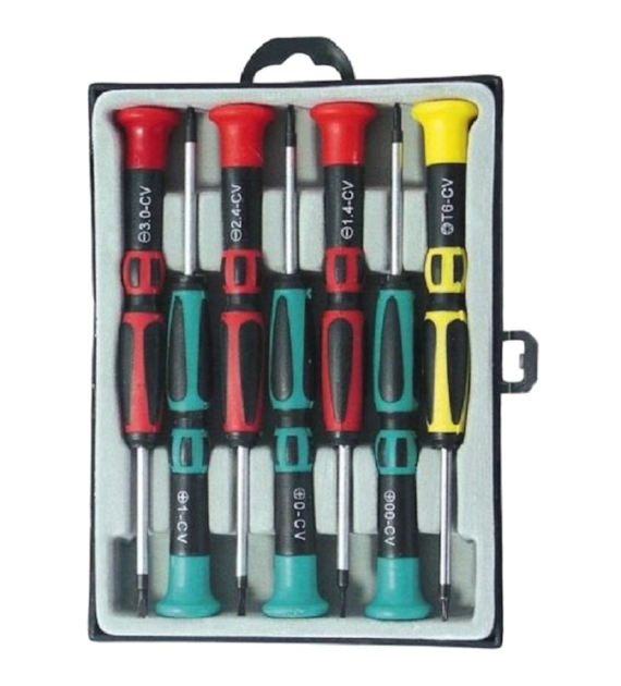 Wkrętaki precyzyjne kpl.7szt. 3 płaskie, 3 phillips, 1 torx MEGA