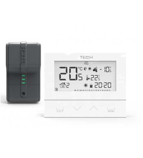 TECH Bezprzewodowy regulator pokojowy dwustanowy biały ST-292 v2