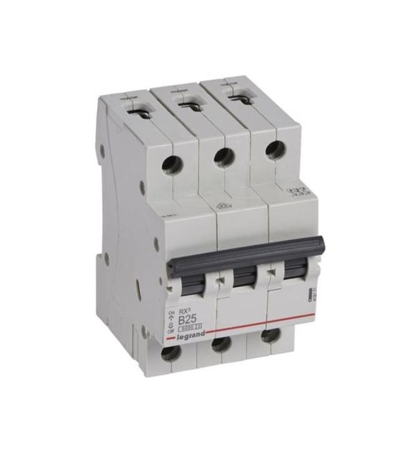 Wyłącznik nadprądowy RX3 3P B 25A 6000A LEGRAND