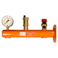 Grupa bezpieczeństwa CO zaworem bezpieczeństwa 2,5 BAR - długość 280 mm, manometr 4 bar, temperatura max 110°C CALIDO ARKA