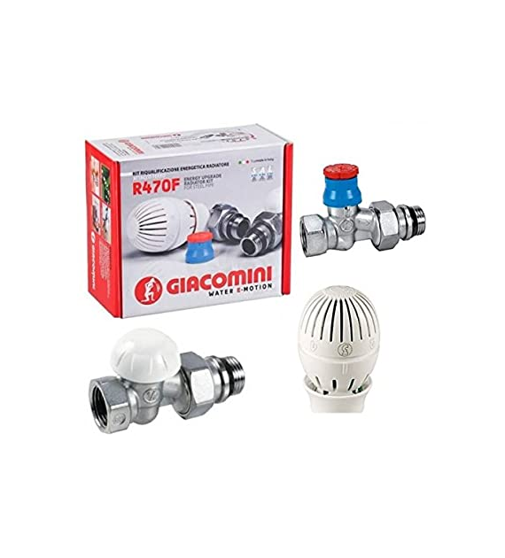 Pakiet termostatyczny prosty, z uszczelnieniem TG clip-clap: R401, R14, R470 1/2  GIACOMINI