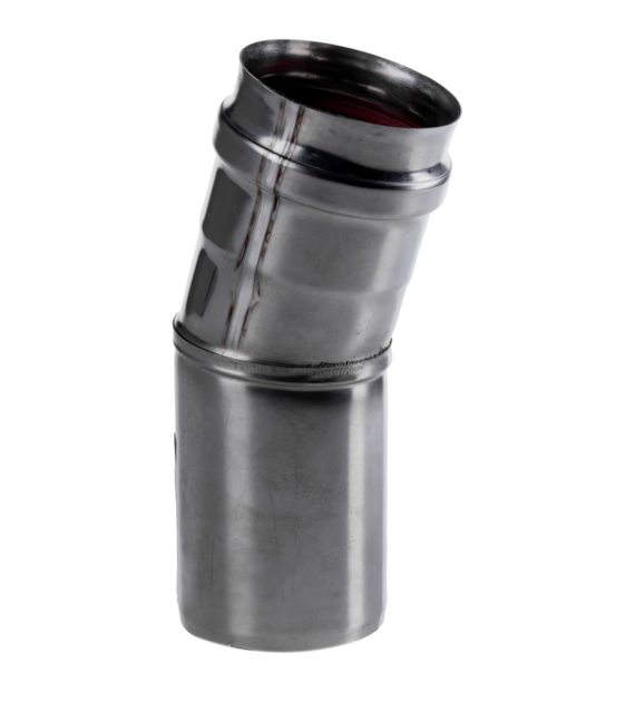 Kolano jednościenne 60 45st SREBRNE SPIROFLEX
