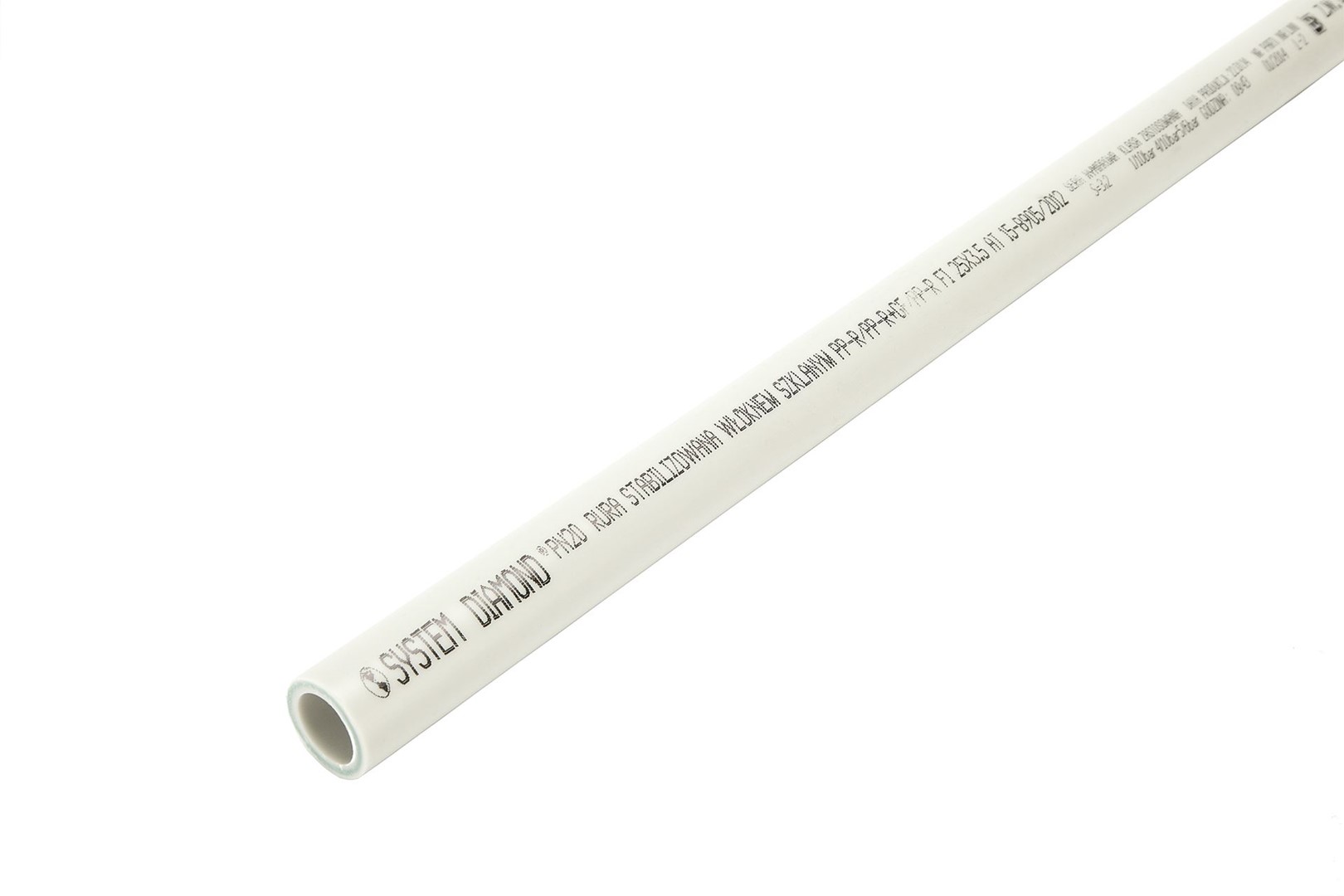 Rura do zgrzewania PP z wkładką 25x3.5 PN20 SDR7.4, ( sztanga 4m ) STABI GLASS VISSEN