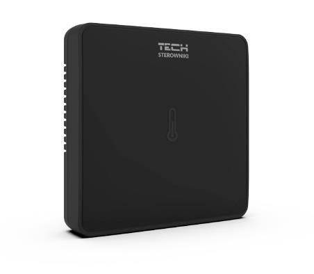 TECH Przewodowy czujnik pokojowy czarny C-7p