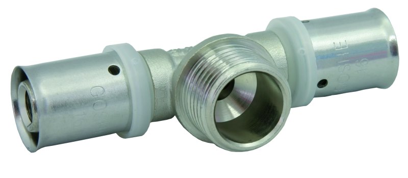 Trójnik zaprasowywany 32 x 1 gwint zewnętrzny U GOSHE