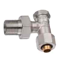 Zawór grzejnikowy POWROTNY KĄTOWY 1/2   do rury PEX/AL/PEX 16X2,0MM CALIDO ESKIMOS ARKA