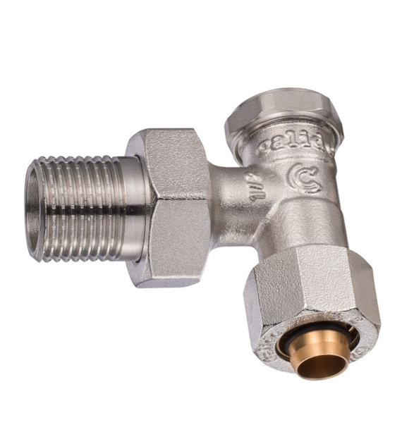 Zawór grzejnikowy POWROTNY KĄTOWY 1/2   do rury PEX/AL/PEX 16X2,0MM CALIDO ESKIMOS ARKA