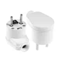 Wtyczka kątowa 2P+Z 16A 250 V WT-16 Biały rozbieralna PLASTROL