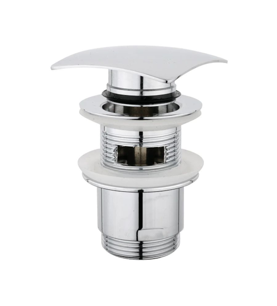 Korek KLIK-KLAK kwadratowy, mosiężny, z przelewem, z tuleją, 1 1/4”, Dn 68 mm DURO ARKA