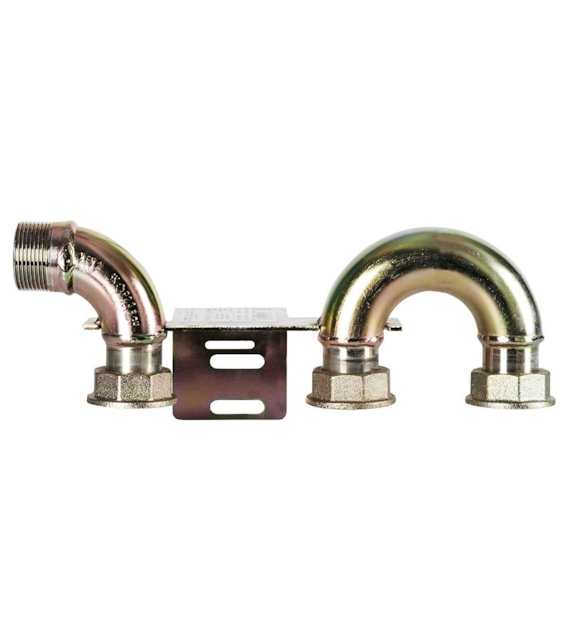 Monozłącze pod gazomierz G4/G6 130mm, GZ 5/4” x śrubunek 5/4” ( DN32 )- z łukiem z prawej strony WEBA