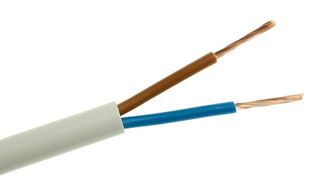 Przewód elektryczny oponowy w PCV OMY 2x0.75 300/300V ELEKTROKABEL
