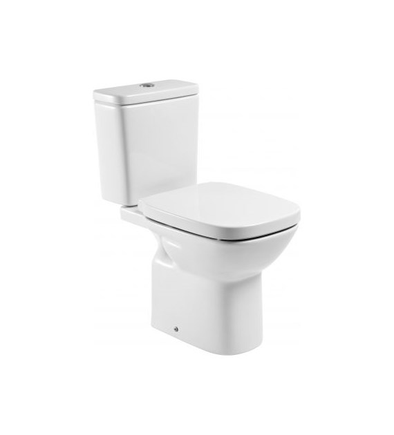 DEBBA SQUARE Miska WC do kompaktu 65,5 cm kołnierzowa, odpływ poziomy ROCA