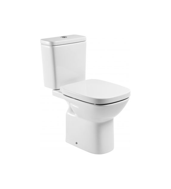DEBBA SQUARE Miska WC do kompaktu 65,5 cm kołnierzowa, odpływ poziomy ROCA