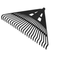 Grabie plastikowe szerokość 610mm czarne
