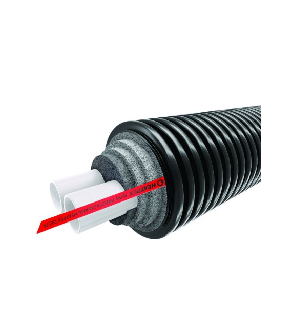 HEATPEX DELTA PEX Rura preizolowana HEAT DUO PN6 2x32/125