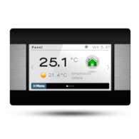 KOSTRZEWA ecoSTER TOUCH Panel pokojowy przewodowy CZARNY