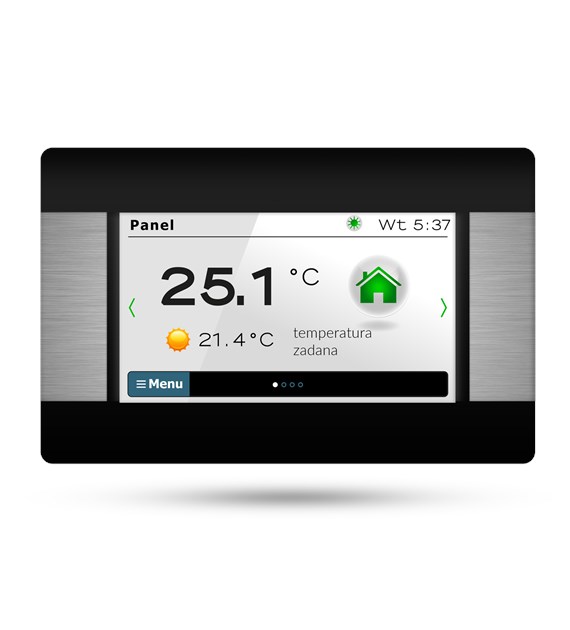 KOSTRZEWA ecoSTER TOUCH Panel pokojowy przewodowy CZARNY