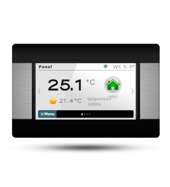 KOSTRZEWA ecoSTER TOUCH Panel pokojowy przewodowy CZARNY