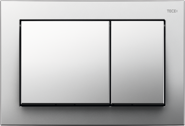Przycisk spłukujący podwójny do WC TECEbase 214 x 145 x 18 mm z tworzywa sztucznego chrom połysk