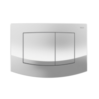 Przycisk spłukujący podwójny do WC TECEambia 214 x 152 x 22 mm z tworzywa sztucznego chrom połysk