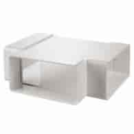 Trójnik płaski 110x55 mm, biały VENTIKA