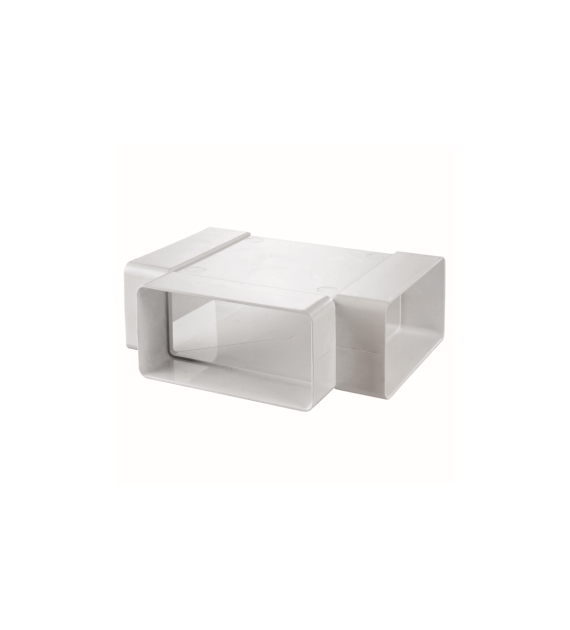 Trójnik płaski 110x55 mm, biały VENTIKA