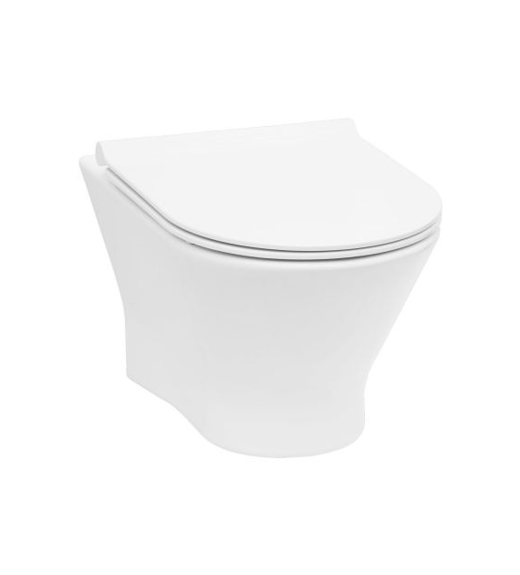 NEXO ZESTAW Miska WC podwieszana Rimless + deska wolnoopadajaca slim duroplast ROCA