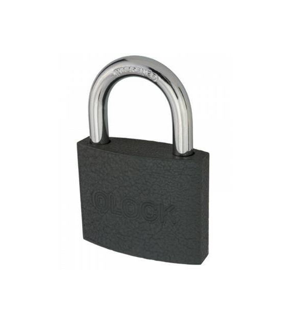 Kłódka żeliwna QLOCK 40 mm szara