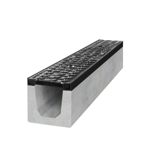 Korytko betonowe ruszt żeliwny 1m 150x150mm klasa D400, obciążenie 40 ton BIELBET