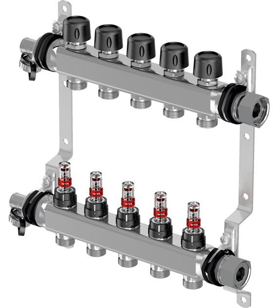 Uponor Vario S rozdzielacz z przepływomierzem FM 8X
