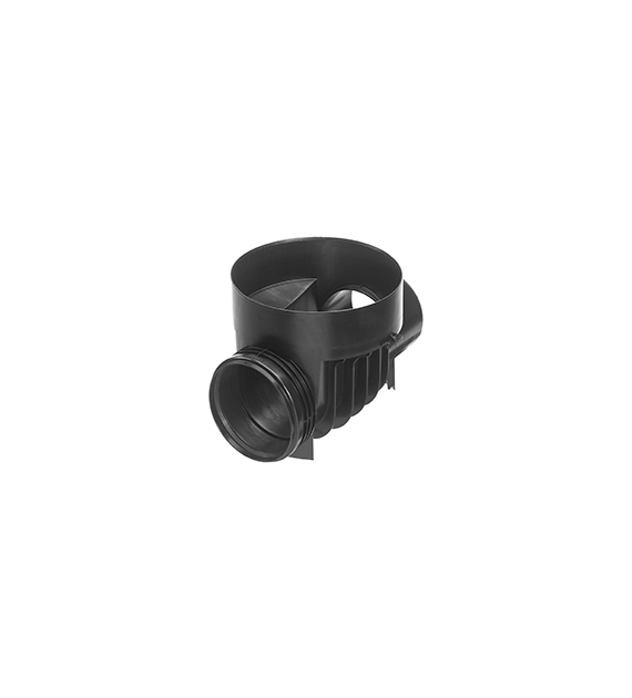 Kineta PP 315x160 przelotowa typ 1, do rury wznoszącej korugowanej 315mm oraz rury wlotowej gładkiej 160mm, z uszczelką, kolor czarny (Basic 315) WAVIN