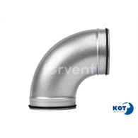 Łuk tłoczony ocynkowany, kolano DN125/90 z uszczelką FORVENT