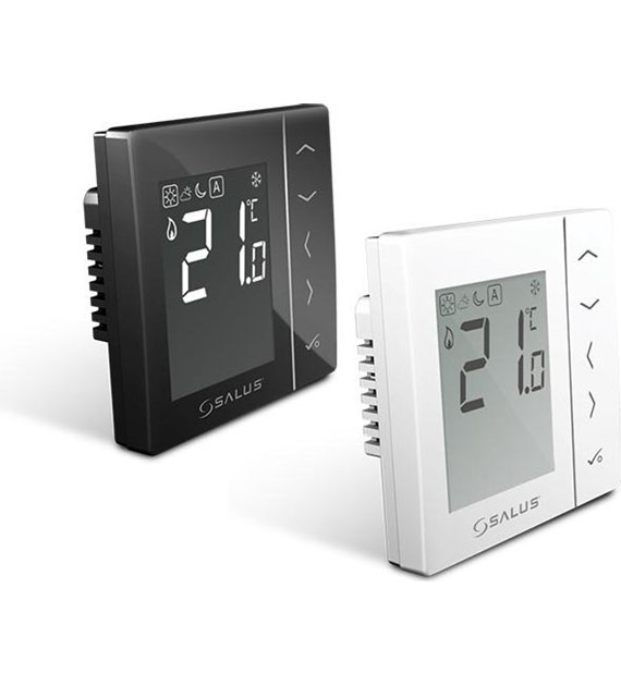 SALUS przewodowy, podtynkowy, cyfrowy regulator temperatury VS35W, dobowy, biały, 230 V